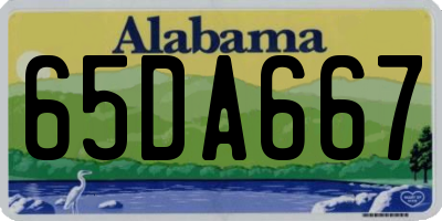 AL license plate 65DA667