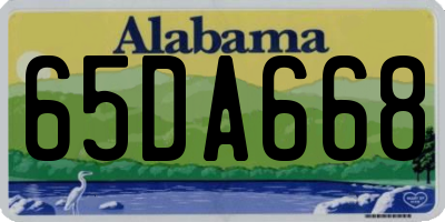 AL license plate 65DA668