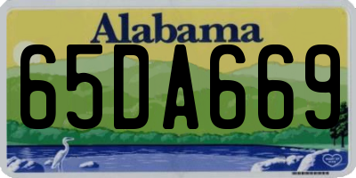 AL license plate 65DA669