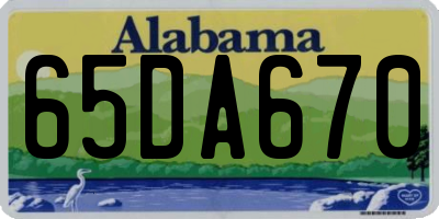AL license plate 65DA670