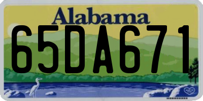 AL license plate 65DA671