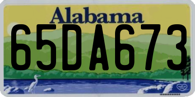 AL license plate 65DA673