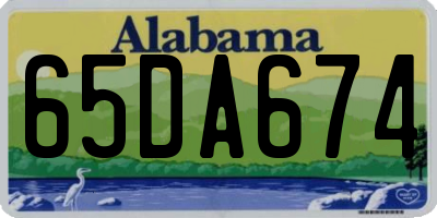 AL license plate 65DA674