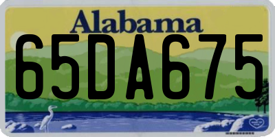 AL license plate 65DA675