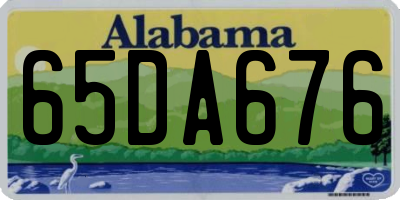 AL license plate 65DA676