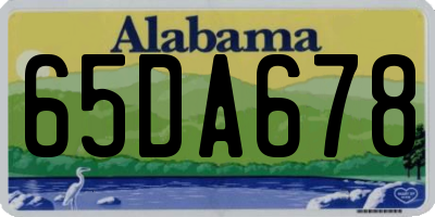 AL license plate 65DA678