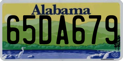 AL license plate 65DA679