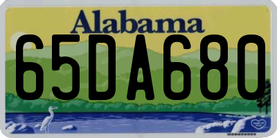 AL license plate 65DA680