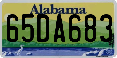 AL license plate 65DA683