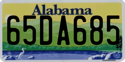 AL license plate 65DA685