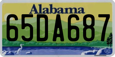 AL license plate 65DA687