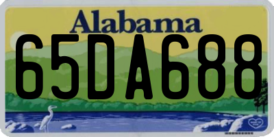 AL license plate 65DA688