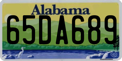 AL license plate 65DA689