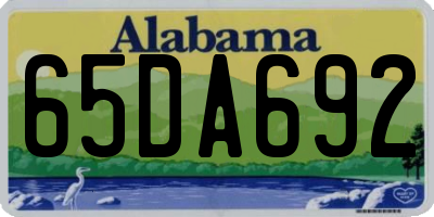 AL license plate 65DA692