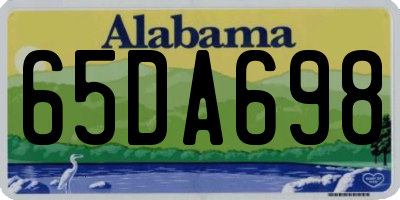 AL license plate 65DA698