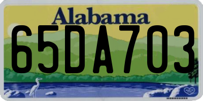 AL license plate 65DA703