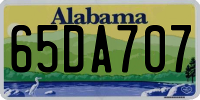 AL license plate 65DA707