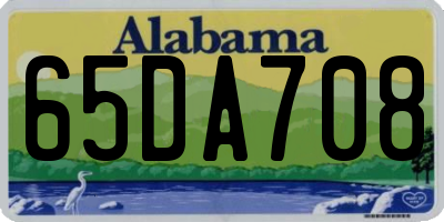 AL license plate 65DA708