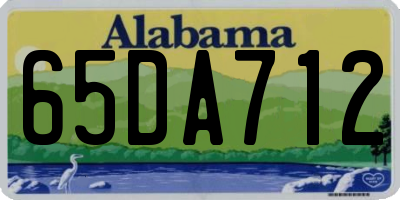 AL license plate 65DA712