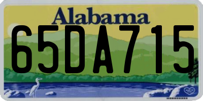 AL license plate 65DA715