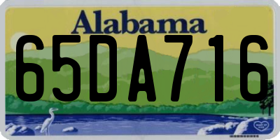 AL license plate 65DA716