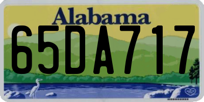 AL license plate 65DA717