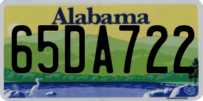 AL license plate 65DA722