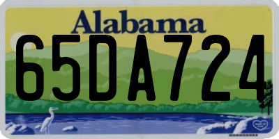 AL license plate 65DA724