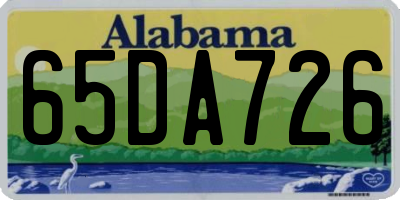 AL license plate 65DA726
