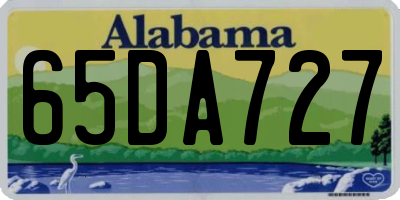 AL license plate 65DA727