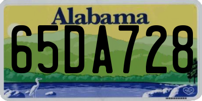 AL license plate 65DA728
