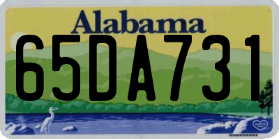 AL license plate 65DA731