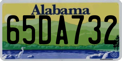 AL license plate 65DA732