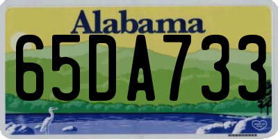 AL license plate 65DA733