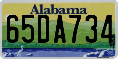 AL license plate 65DA734