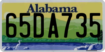 AL license plate 65DA735