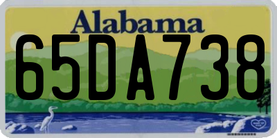 AL license plate 65DA738