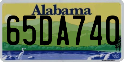 AL license plate 65DA740