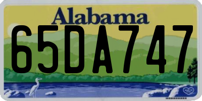 AL license plate 65DA747