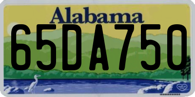 AL license plate 65DA750