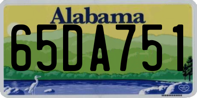 AL license plate 65DA751