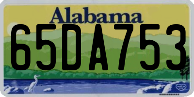 AL license plate 65DA753
