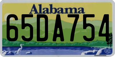 AL license plate 65DA754