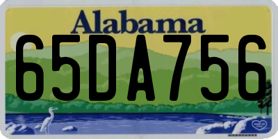 AL license plate 65DA756