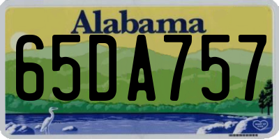 AL license plate 65DA757