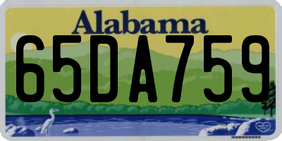 AL license plate 65DA759