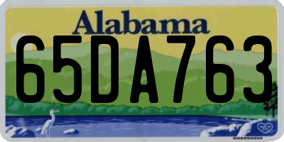 AL license plate 65DA763
