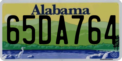 AL license plate 65DA764