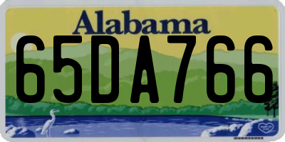 AL license plate 65DA766