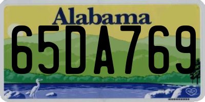 AL license plate 65DA769